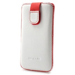Θήκη Protect Ancus για Nexus 5X / One A9 / Galaxy Grand Prime / iPhone 6/6S Old Leather Λευκή με Κόκκινη Ραφή