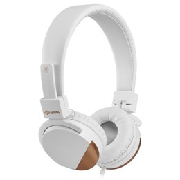 Στερεοφωνικά ακουστικά με μικρόφωνο, με βύσμα jack 3.5mm, σε λευκό χρώμα MELICONI 497458 SPEAK METAL WHITE 