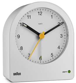 Ρολόι Ξυπνητήρι Braun BC22W, Στρογγυλό, Λευκό