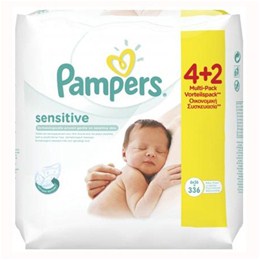 Μωρομάντηλα Pampers Baby Wipes Sensitive 4x56τμχ + 2x56τμχ ΔΩΡΟ