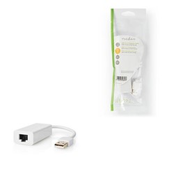 Καλώδιο-αντάπτορας USB Α αρσ. - RJ45 θηλ., 0,20m σε λευκό χρώμα Nedis CCGP60950WT02
