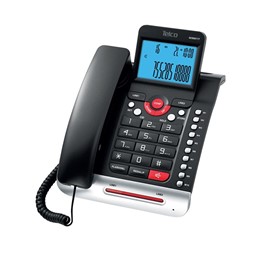 Ενσύρματο τηλέφωνο δίγραμμο με αναγνώριση κλήσης Μαύρο Telco GCE6211T