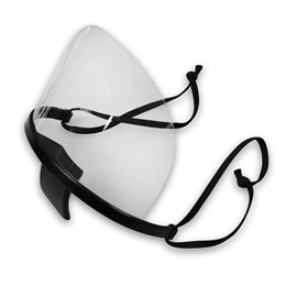 Διάφανη πλαστική προστατευτική μάσκα προσώπου πολλαπλών χρήσεων, σε μαύρο χρώμα OEM