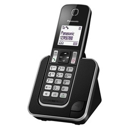 Ασύρματο Ψηφιακό Τηλέφωνο Panasonic KX-TGD310GRB με Λειτουργία Ενδοεπικοινωνίας και Baby Monitor Μαύρο