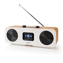 Internet, DAB+ και FM ραδιόφωνο με λειτουργία Bluetooth, σε μοντέρνο και ξύλινο σχεδιασμό, 34W NEDIS RDIN2500WT