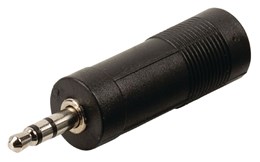 Powertech adapter STEREO 3.5mm M/F 6.35mm - NIKEL