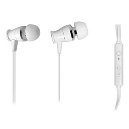 Mεταλλικά ακουστικά με μικρόφωνο, σε λευκό χρώμα και σύνδεση 3,5mm NOD L2M WHITE