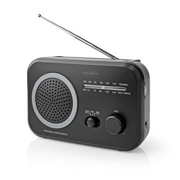 Φορητό ραδιόφωνο NEDIS RDFM1330GY  FM/AM, σε μαύρο/γκρι χρώμα