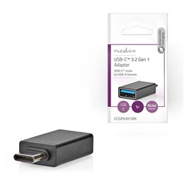 Αντάπτορας USB 3.2 Gen 1 USB-C αρσ. - USB A θηλ. NEDIS CCGP64915BK  μαύρος 