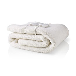 Διπλή ηλεκτρική θερμαινόμενη κουβέρτα 120W, 160 x 140 cm, Nedis PEBL120CWT2, Λευκή