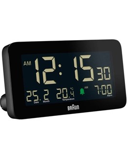 Επιτραπέζιο ψηφιακό ρολόι ξυπνητήρι Braun BC10B, Μαύρο