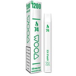 Voom Nicotine Vape 74 Apple Ice Ηλεκτρονικό Τσιγάρο μίας Χρήσης 20mg/ml 1200 Puffs