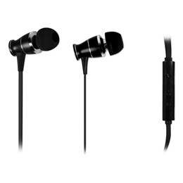 Mεταλλικά ακουστικά με μικρόφωνο, σε μαύρο χρώμα και σύνδεση 3,5mm NOD L2M BLACK