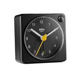 Επιτραπέζιο αναλογικό ρολόι - ξυπνητήρι Braun BC02XBW, Μαύρο