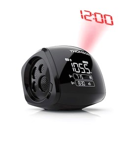 Ξυπνητήρι με προβολέα ώρας Thomson CP280 FM Radio, USB, LED, μαύρο