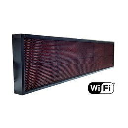 Ηλεκτρονική πινακίδα κυλιόμενων μηνυμάτων, WiFi, 165x37cm, κόκκινο LED
