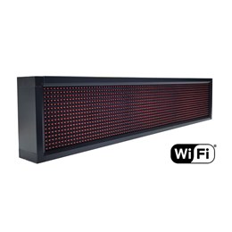 Ηλεκτρονική πινακίδα κυλιόμενων μηνυμάτων, WiFi, 103x23cm, κόκκινο LED