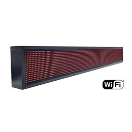 Ηλεκτρονική πινακίδα κυλιόμενων μηνυμάτων, WiFi, 165x23cm, κόκκινο LED