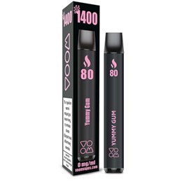 Voom Disposable Vape 80 Yummy Gum Ηλεκτρονικό Τσιγάρο μίας Χρήσης 4ml Χωρίς Νικοτίνη 1400 Puffs