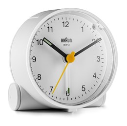 Αναλογικό ρολόι ξυπνητήρι Braun BC01W, Λευκό