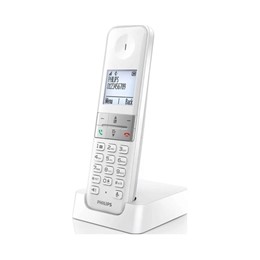 Ασύρματο τηλέφωνο Philips D4701W/34, Με ελληνικό μενού, Λευκό