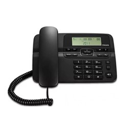 Ενσύρματο τηλέφωνο Philips M20B-00, λειτουργία ανοιχτής ακρόασης, μαύρο