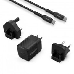 Universal φορτιστής με 1 θύρα USB Type-C και power delivery 20W και premium αποσπώμενο καλώδιο ENERGIZER A20MUC σε μαύρο χρώμα